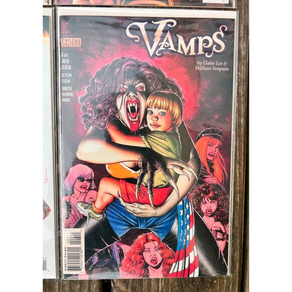 FULL RUN DC Vertigo Vamps Comic Book Set of 6 Elaine Lee & William Simpson ©1994 - Picture 7 of 7
